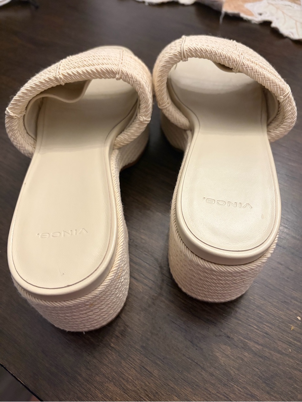 Vince Natural Braided Strap Slide Sandals - Picture 6 of 9